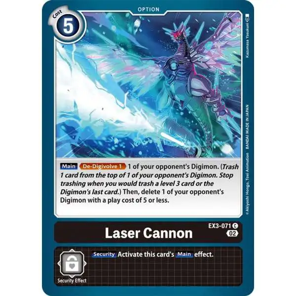 Digimon Trading Card Game Draconic Roar Common Laser Cannon EX3-071