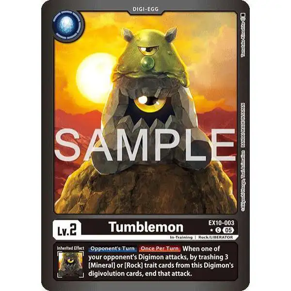 Digimon Trading Card Game Sinister Order Common FOIL Tumblemon EX10-003