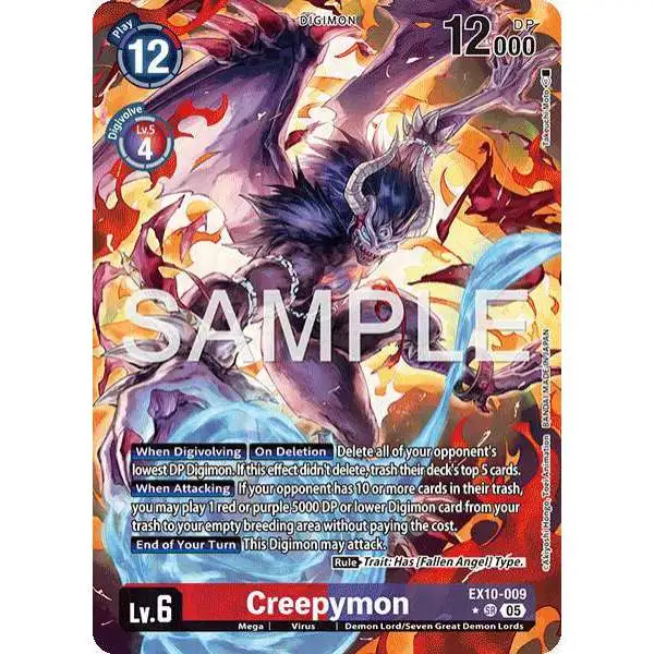 Digimon Trading Card Game Sinister Order Super Rare Creepymon EX10-009 [Alternate Art]