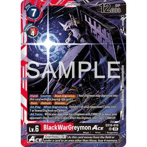 Digimon Trading Card Game Sinister Order Super Rare BlackWarGreymon ACE EX10-010