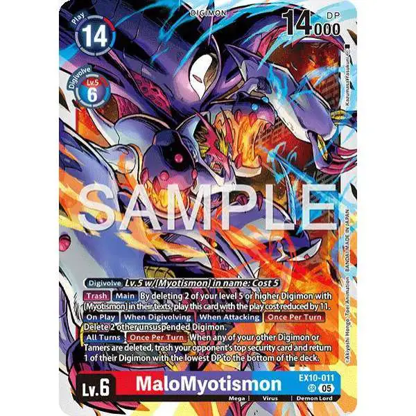 Digimon Trading Card Game Sinister Order Super Rare MaloMyotismon EX10-011