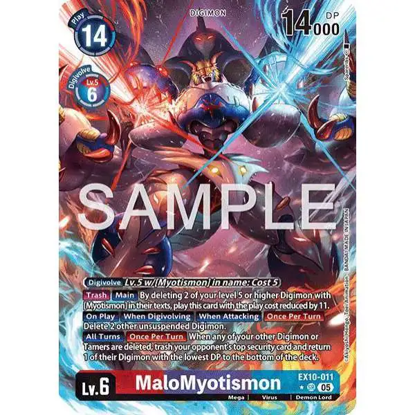 Digimon Trading Card Game Sinister Order Super Rare MaloMyotismon EX10-011 [Alternate Art]