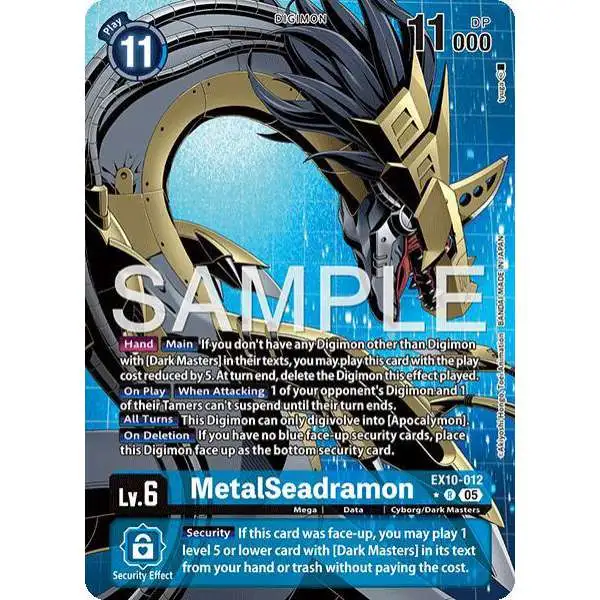 Digimon Trading Card Game Sinister Order Rare MetalSeadramon EX10-012 [Alternate Art]