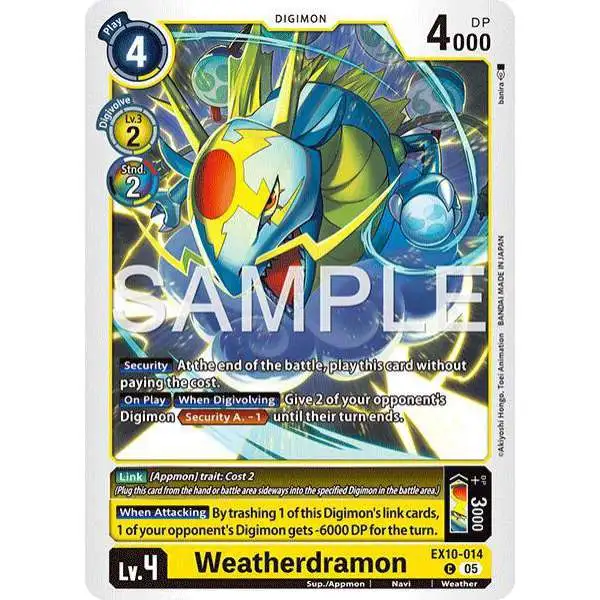 Digimon Trading Card Game Sinister Order Common Weatherdramon EX10-014