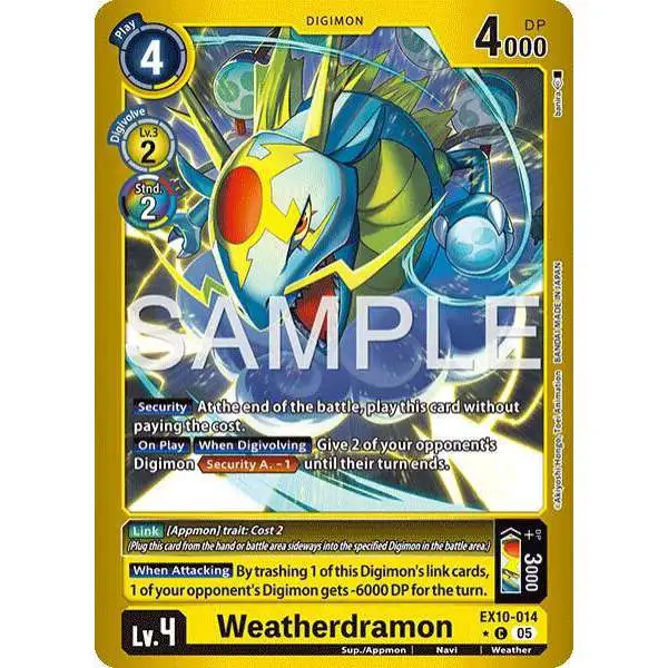 Digimon Trading Card Game Sinister Order Common FOIL Weatherdramon EX10-014