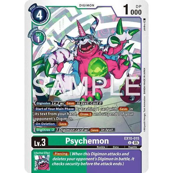 Digimon Trading Card Game Sinister Order Uncommon Psychemon EX10-015