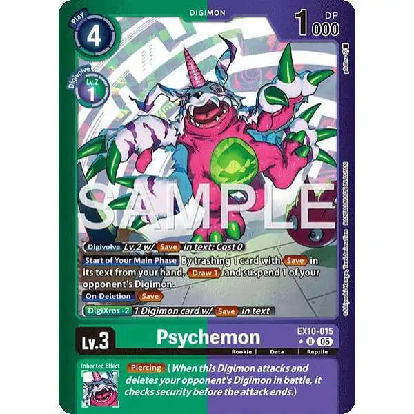 Digimon Trading Card Game Sinister Order Uncommon FOIL Psychemon EX10-015
