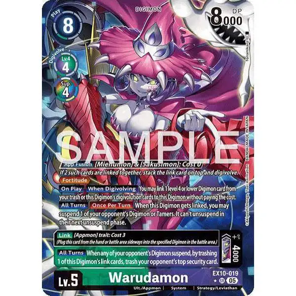 Digimon Trading Card Game Sinister Order Super Rare Warudamon EX10-019 [Alternate Art]