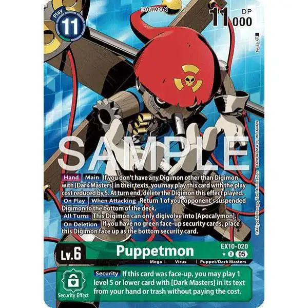 Digimon Trading Card Game Sinister Order Rare Puppetmon EX10-020 [Alternate Art]