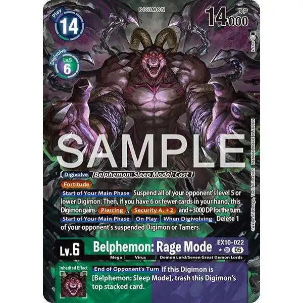 Digimon Trading Card Game Sinister Order Single Card Secret Rare