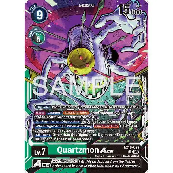 Digimon Trading Card Game Sinister Order Super Rare Quartzmon ACE EX10-023