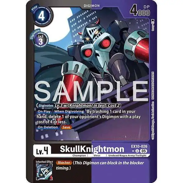 Digimon Trading Card Game Sinister Order Uncommon SkullKnightmon EX10-026 [Alternate Art]