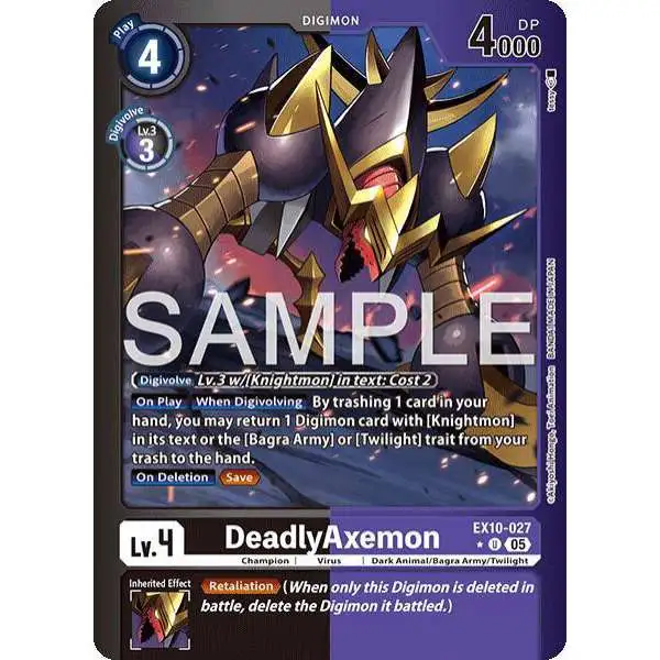 Digimon Trading Card Game Sinister Order Uncommon FOIL DeadlyAxemon EX10-027