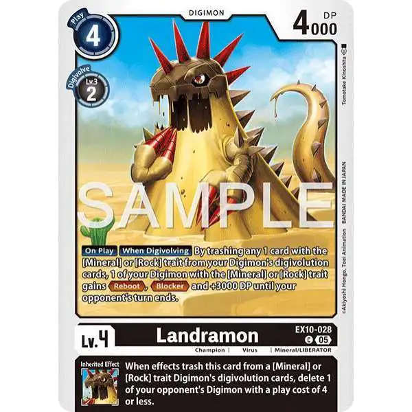 Digimon Trading Card Game Sinister Order Common Landramon EX10-028