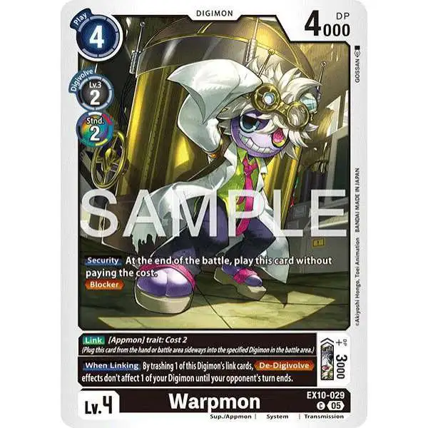 Digimon Trading Card Game Sinister Order Common Warpmon EX10-029