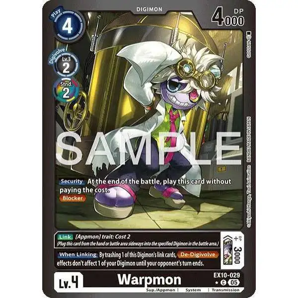 Digimon Trading Card Game Sinister Order Common Warpmon EX10-029 [Level 4]