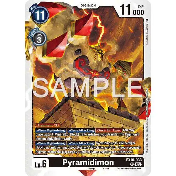 Digimon Trading Card Game Sinister Order Rare Pyramidimon EX10-033