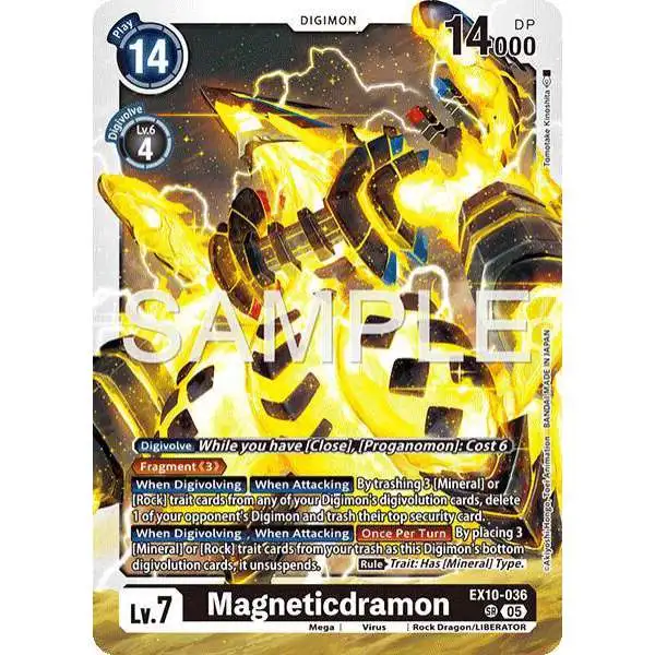 Digimon Trading Card Game Sinister Order Super Rare Magneticdramon EX10-036