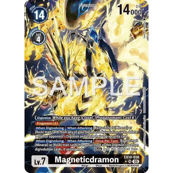 Digimon Trading Card Game Sinister Order Super Rare Magneticdramon EX10-036 [Alternate Art]