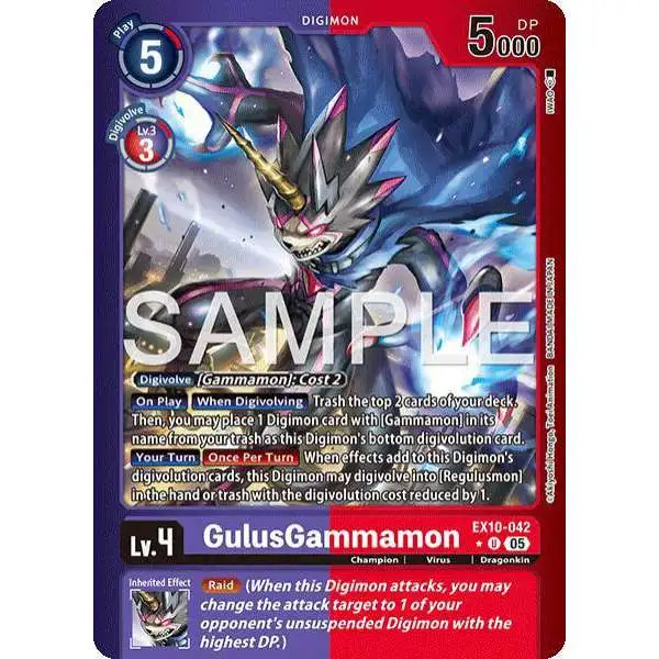 Digimon Trading Card Game Sinister Order Uncommon FOIL GulusGammamon EX10-042