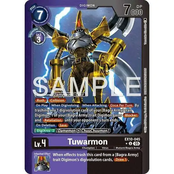 Digimon Trading Card Game Sinister Order Uncommon Tuwarmon EX10-045