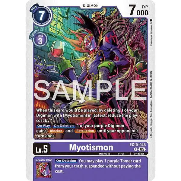 Digimon Trading Card Game Sinister Order Rare Myotismon EX10-048