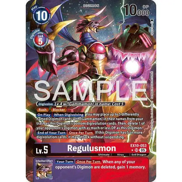 Digimon Trading Card Game Sinister Order Super Rare Regulusmon EX10-053 [Alternate Art]