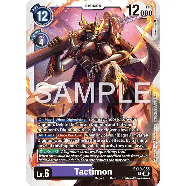 Digimon Trading Card Game Sinister Order Rare Tactimon EX10-055