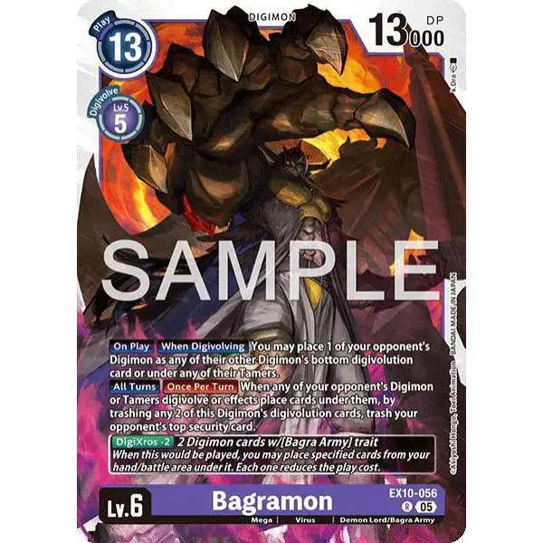 Digimon Trading Card Game Sinister Order Rare Bagramon EX10-056