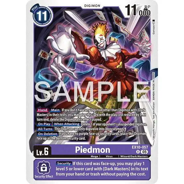 Digimon Trading Card Game Sinister Order Rare Piedmon EX10-057