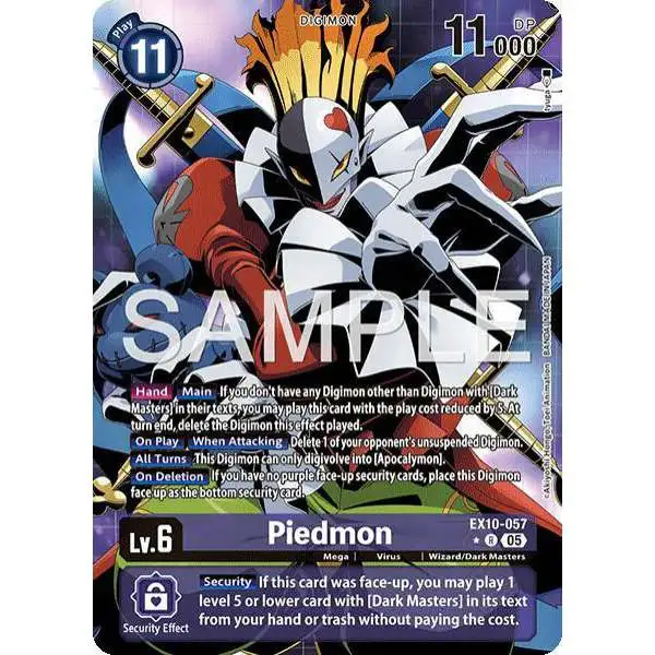 Digimon Trading Card Game Sinister Order Rare Piedmon EX10-057 [Alternate Art]