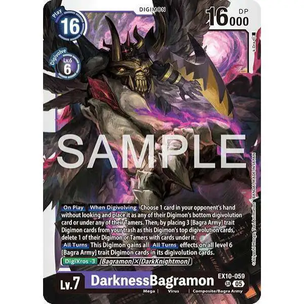Digimon Trading Card Game Sinister Order Super Rare DarknessBagramon EX10-059