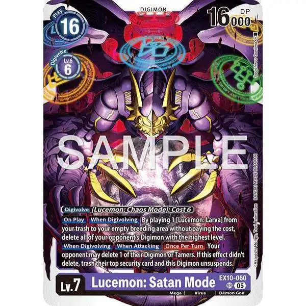Digimon Trading Card Game Sinister Order Super Rare Lucemon: Satan Mode EX10-060