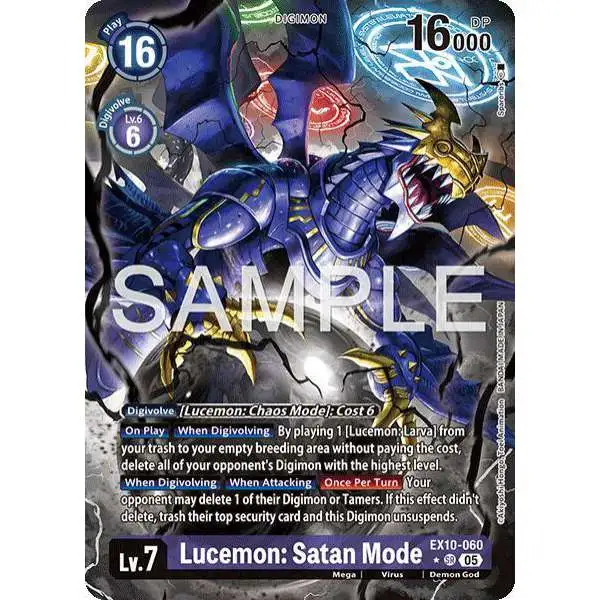 Digimon Trading Card Game Sinister Order Super Rare Lucemon: Satan Mode EX10-060 [Alternate Art]