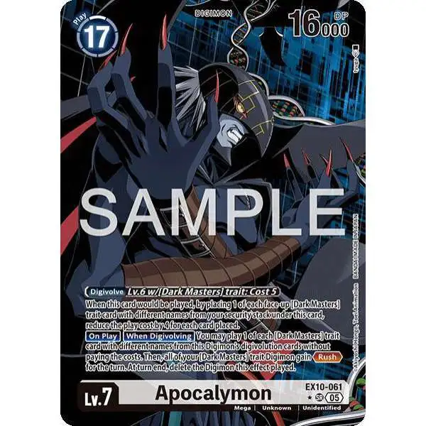 Digimon Trading Card Game Sinister Order Super Rare Apocalymon EX10-061 [Alternate Art]