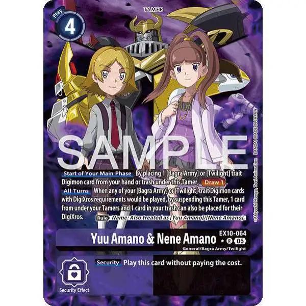 Digimon Trading Card Game Sinister Order Rare Yuu Amano & Nene Amano EX10-064 [Alternate Art]