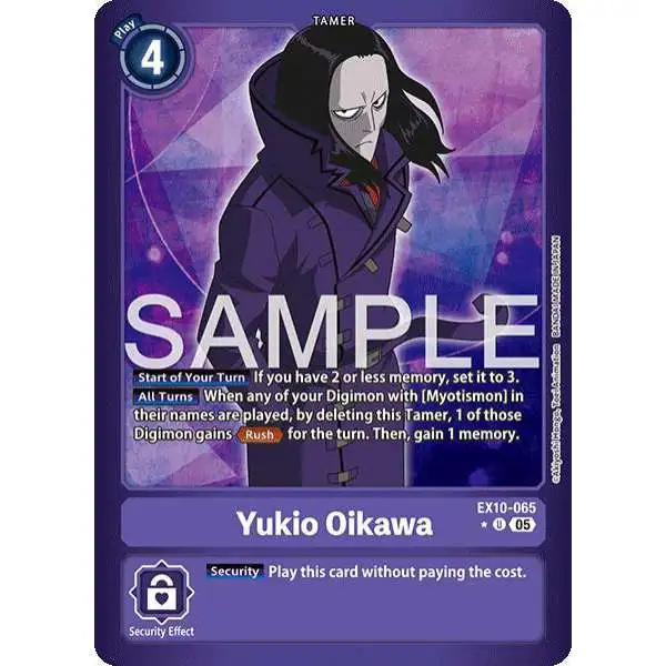 Digimon Trading Card Game Sinister Order Rare FOIL Yukio Oikawa EX10-065
