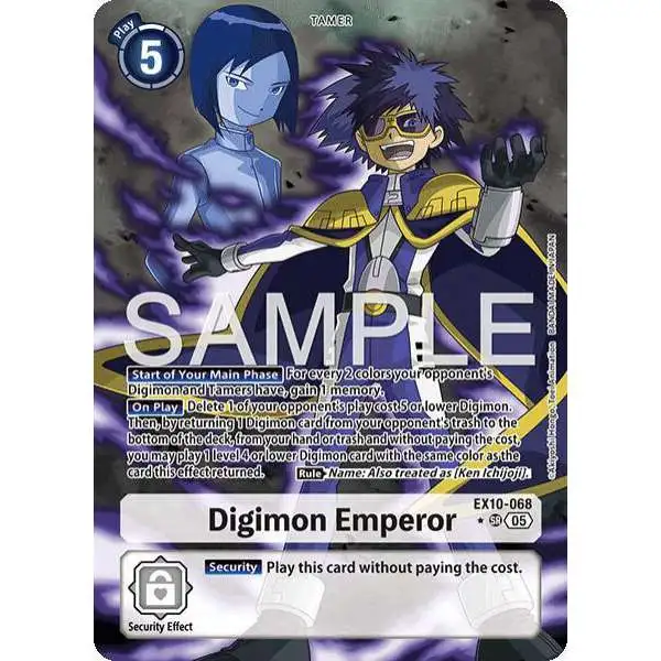 Trading Card Game Sinister Order Super Rare Digimon Emperor EX10-068 [Alternate Art]