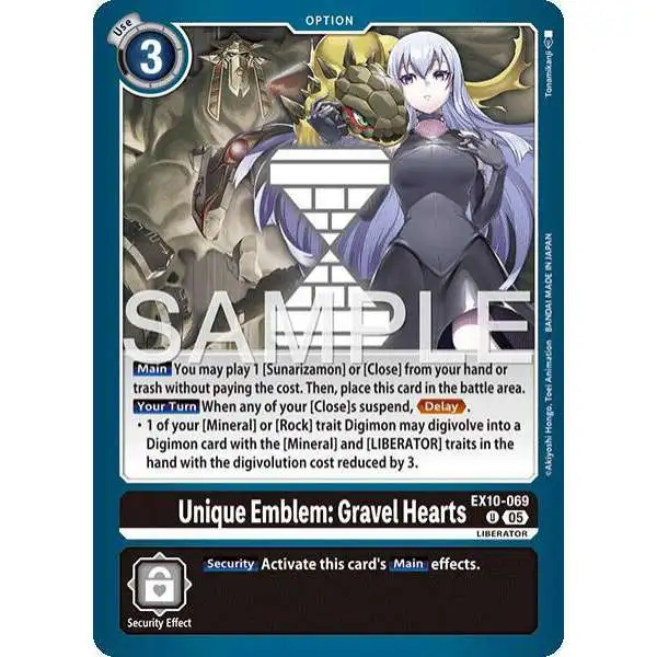 Digimon Trading Card Game Sinister Order Uncommon Unique Emblem: Gravel Hearts EX10-069