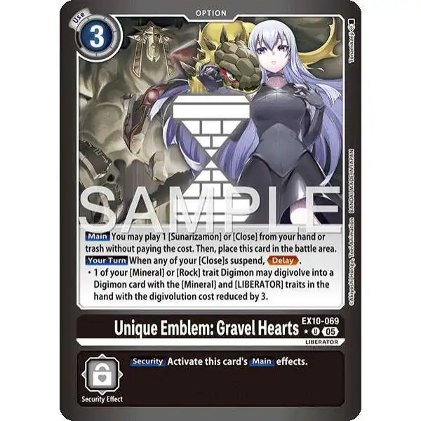 Digimon Trading Card Game Sinister Order Uncommon FOIL Unique Emblem: Gravel Hearts EX10-069