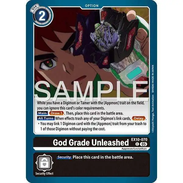 Digimon Trading Card Game Sinister Order Common God Grade Unleashed EX10-070