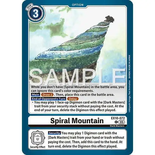 Digimon Trading Card Game Sinister Order Common Spiral Mountain EX10-072