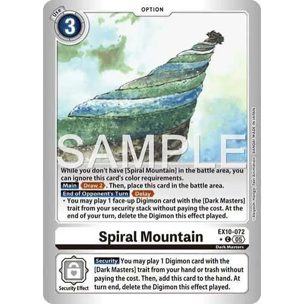 Digimon Trading Card Game Sinister Order Common Spiral Mountain EX10-072 [Foil ]