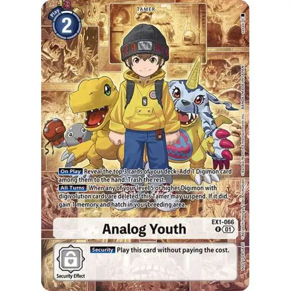 Digimon Trading Card Game World Convergence Rare Analog Youth EX1-066 [Limited Card Pack]