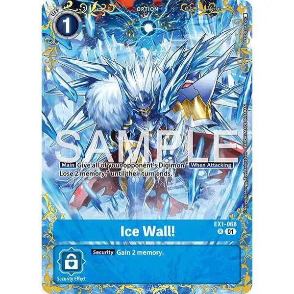 Digimon Trading Card Game Dual Revolution Rare Ice Wall! - EX1-068 EX1-068 [Alternate Art]