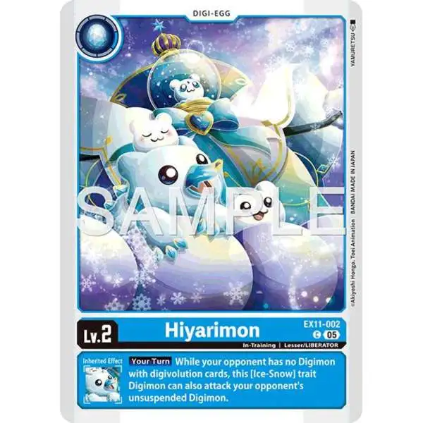 Digimon Trading Card Game Dawn of Liberator Common Hiyarimon EX11-002