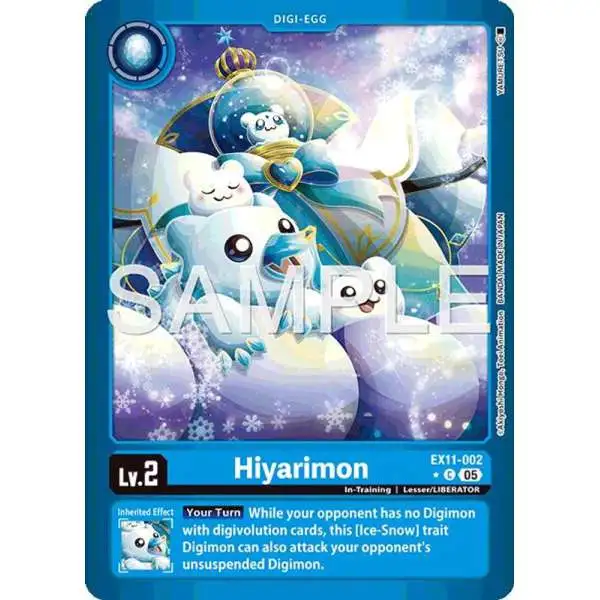 Digimon Trading Card Game Dawn of Liberator Common Hiyarimon EX11-002 [Limited Foil]