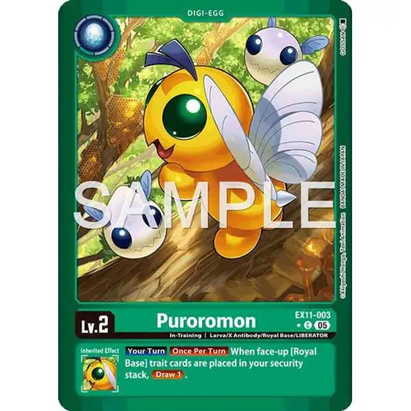 Digimon Trading Card Game Dawn of Liberator Common Puroromon EX11-003 [Limited Foil]