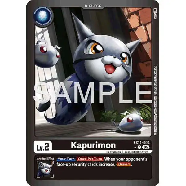 Digimon Trading Card Game Dawn of Liberator Common Kapurimon EX11-004 [Limited Foil]