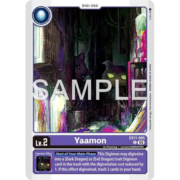 Digimon Trading Card Game Dawn of Liberator Common Yaamon EX11-005